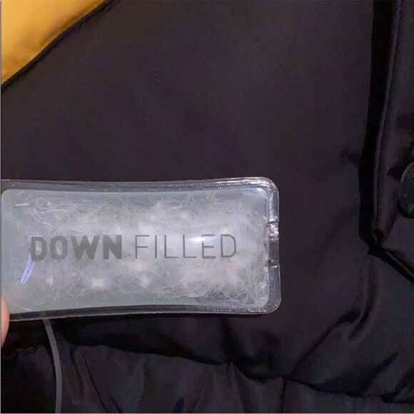 90s Fenty Rhianna Quilted Down Puffer Coat Black Plaid Colorblock Jacket Hood L - Picture 6 of 9